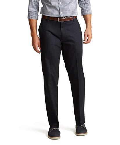 Dockers Herren Classic Fit Signature Khaki Lux Baumwoll-Stretch (Regular und Big & Tall) Lässige Hose, Navy, 42W / 30L von Dockers