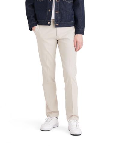Dockers Herren Easy Khaki Slim Fit Refined Chinos, Cloud, 33W / 30L von Dockers