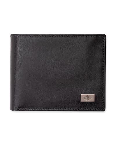 Dockers Herren-Geldbörse mit extra Kapazität, mit Ausweisfenster und mehreren Kartenfächern, Schwarzes Ornament, Einheitsgröße, Faltbare Geldbörse mit extra Kapazität – Ausweisfenster und mehrere von Dockers