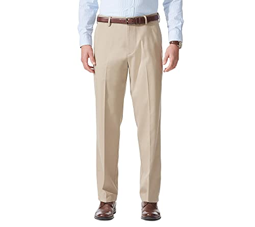 Dockers Herren Hose Comfort Khaki Stretch Relaxed Fit Flat-Front - Braun - 38W / 29L von Dockers