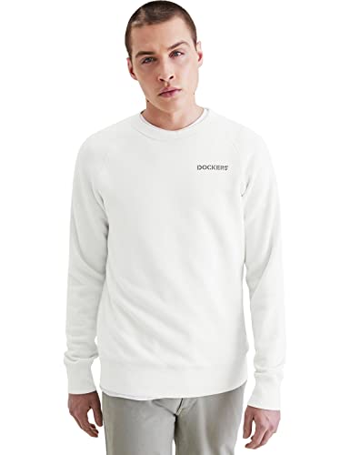 Dockers Herren ORIGINAL Crewneck Sweatshirt, Stencil Logo EGRET (Burma Gray), M von Dockers