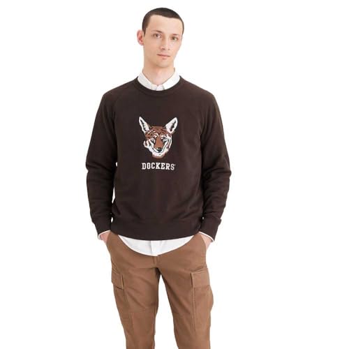 Dockers Herren ORIGINAL Crewneck Sweatshirts, Coyote Athletic Coffee Bean (Multi), XL von Dockers