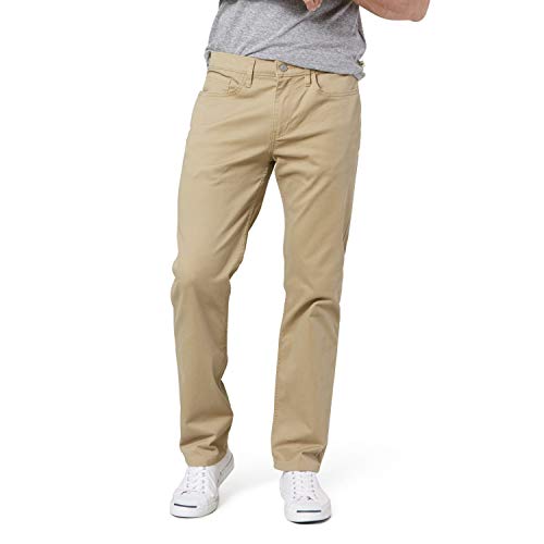 Dockers Herren Straight Fit Jean Cut All Seasons Tech (Standard und Big & Tall) Pants, New British Khaki, 33W / 30L von Dockers