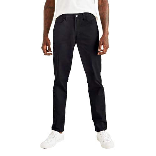 Dockers Herren Straight Fit Jean Cut All Seasons Tech (Standard und Big & Tall) Pants, Schwarz, 36W / 32L von Dockers