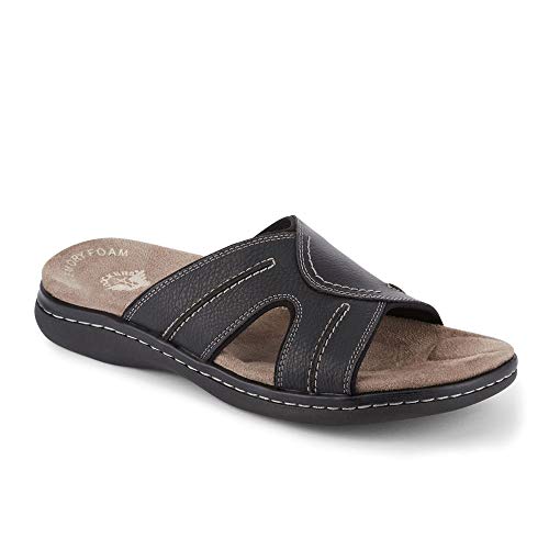 Dockers Herren Slide Schiebe-Sandalen, Schwarz, 47 EU Weit von Dockers
