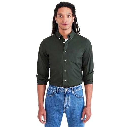 Dockers Hombre Stretch Oxford Shirt, Pine Grove, XXL von Dockers