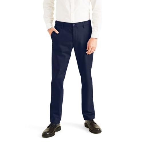 Dockers Herren Signature Stain Defender Slim Creased Chino, Navy Blazer, 38W 32L von Dockers
