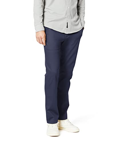 Dockers Herren Signature Khaki Slim Fit Pants Refined Chinos, Navy, 34W / 36L von Dockers