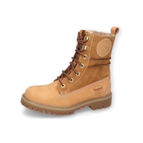 Dockers by Gerli Damen Combat Boots, Frauen Stiefeletten,warm gefüttert,halbstiefel,Kurzstiefel,uebergangsschuhe,golden tan,40 EU von Dockers