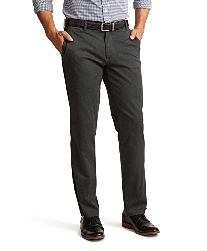 dockers Herren Straight Fit Signature 2.0 Khaki Pants-Creaseless Freizeithosen, Charcoal Heather, 32W / 32L von Dockers