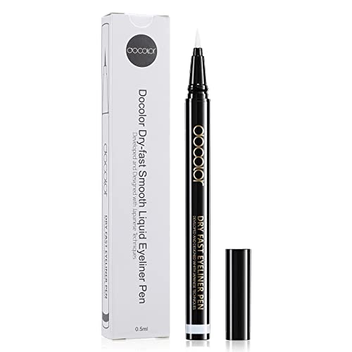 Docolor Weißer Eyeliner Wasserfest Super Slim White Liquid Eye Liner Pencil Gel Vegane Formel von docolor