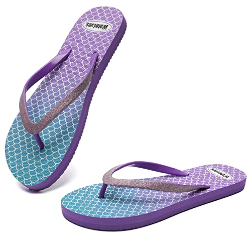 Docosy Flip-Flops für Damen, Sommer, lässig, zum Reinschlüpfen, Zehensandalen für Strand, Reisen, Dusche, Pool, Fischschuppen mit Farbverlauf, 39.5 EU Docosy Flip-Flops für Damen, Sommer, lässig, zum Reinschlüpfen, Zehensandalen für Strand, Reisen, Dusche, Pool, Fischschuppen mit Farbverlauf, 39.5 EU von Docosy
