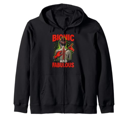 Bionic and Fabulous Fun Women Get Well Kapuzenjacke von Doctor Nurse Approved Get Well Surgery Recovery
