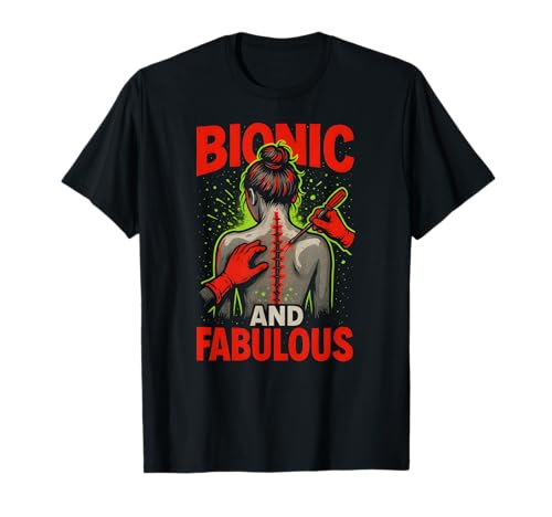 Bionic and Fabulous Fun Women Get Well T-Shirt von Doctor Nurse Approved Get Well Surgery Recovery