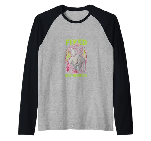 Rückenchirurgie Fixed Not Broken Fun Herren Chirurgie Recovery Raglan von Doctor Nurse Approved Get Well Surgery Recovery
