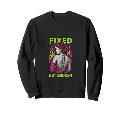 Rückenchirurgie Fixed Not Broken Fun Herren Chirurgie Recovery Sweatshirt von Doctor Nurse Approved Get Well Surgery Recovery