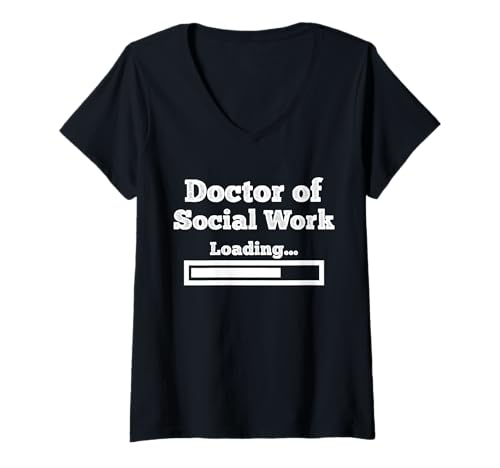 Damen Doktor der Sozialen Arbeit Lustiger Ladestudent für Soziale Arbeit T-Shirt mit V-Ausschnitt Damen Doktor der Sozialen Arbeit Lustiger Ladestudent für Soziale Arbeit T-Shirt mit V-Ausschnitt von Doctor of Social Work Funny Loading DSW Student