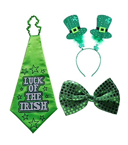 Dodheah St. Patricks Day Hut Set Accessory Irish Party Shamrock Haarreif Irish Leprechaun Hut Zubehör Parade Oder Celebration Dekoration(Krawattenanzug) von Dodheah