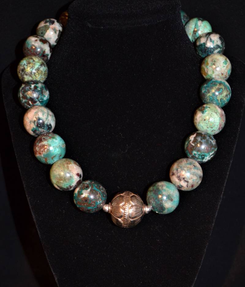 Chrysokoll Halskette von DodieStewartDesigns