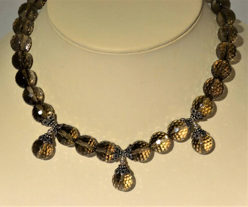 Rauchquarz Halskette & Ohrringe von DodieStewartDesigns