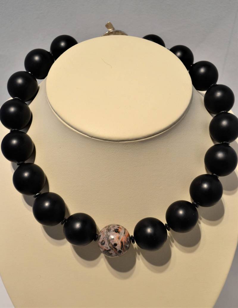 Schwarze Onyx Halskette von DodieStewartDesigns