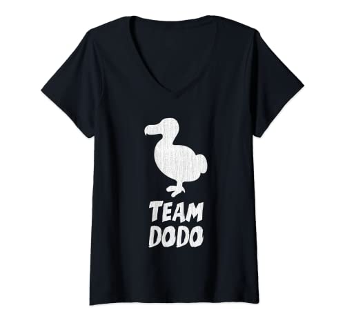 Damen Süßer Dodo für alle aus dem Team Dodo T-Shirt mit V-Ausschnitt Damen Süßer Dodo für alle aus dem Team Dodo T-Shirt mit V-Ausschnitt von Dodo und Vogel Designs