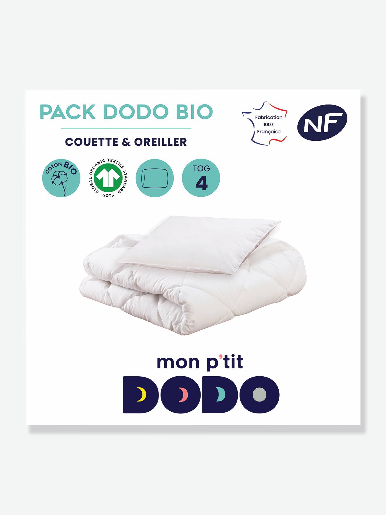 Bio-Kollektion: Leichte Kinder Bettdecke & Kopfkissen Mon P'tit DODO von Dodo