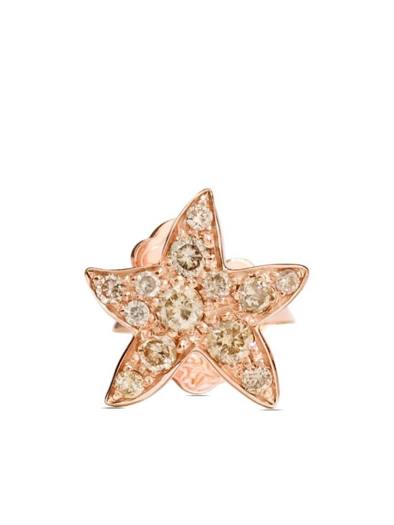 Dodo 9kt Precious Star Rotgoldohrring - Rosa von Dodo