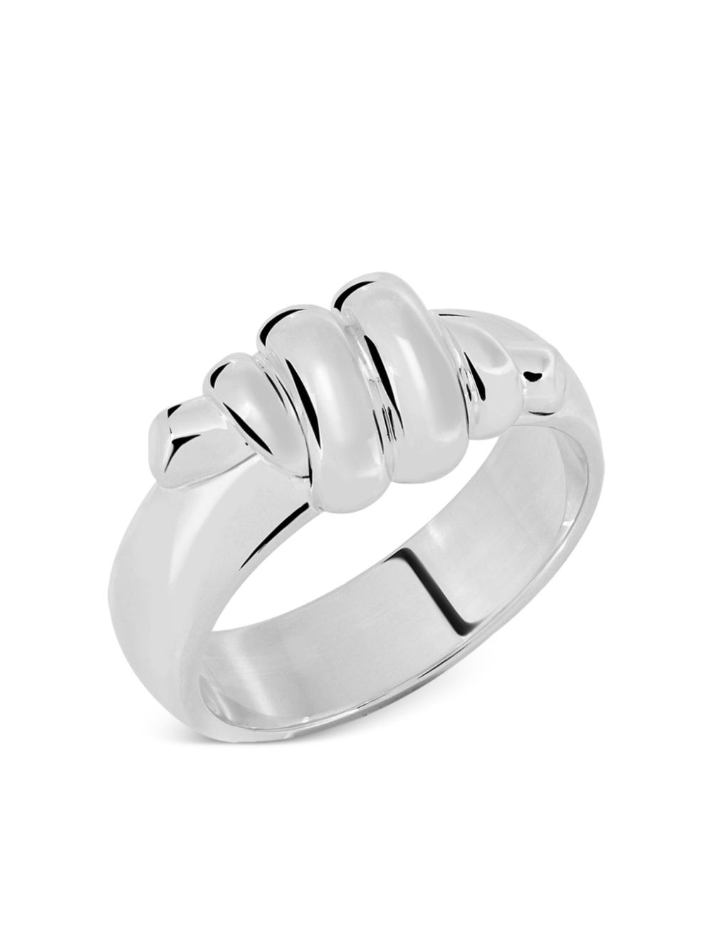 Dodo Nodo Ring mit Logo-Gravur - Silber von Dodo