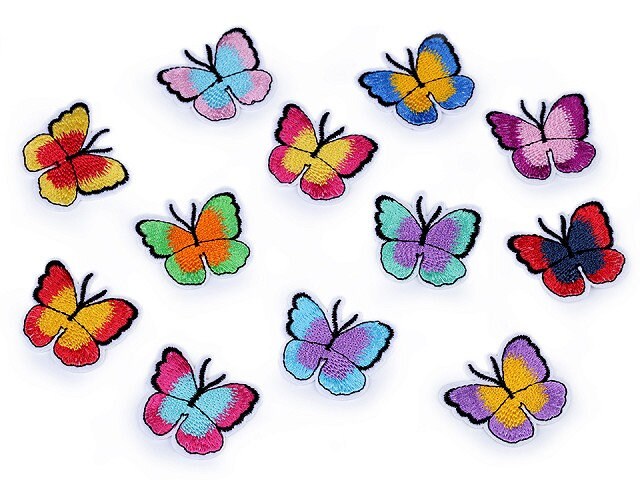 12 Aufbügler Aufnäher Schmetterling 35x40mm Applikation Schmetterlinge Bunt 12 Aufbügler Aufnäher Schmetterling 35x40mm Applikation Schmetterlinge Bunt von DoertesMasche