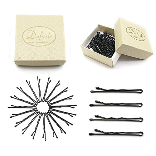 Dofash 100Pcs Bobby Pins Haarnadeln Stahl Haarspangen 3.5Cm/1.38" Haarzubehör Metall Pins für Frauen (Schwarz) von Dofash