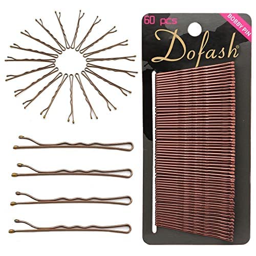 Dofash 60Pcs Metall 5Cm/2In gewellt Bobby Pins Haar Clips Griffe Haarschmuck für Frauen (Braun) von Dofash