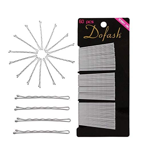 Dofash 60Pcs Metall 5Cm/2In gewellt Bobby Pins Haar Clips Griffe Haarschmuck für Frauen (Silber) von Dofash