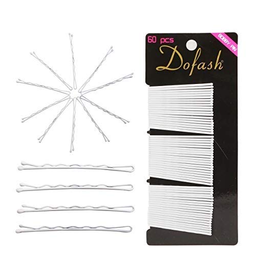 Dofash 5CM/2IN Gewellt weiße Bobby Pins Lange Bobby Pin Halter Für Frauen 60PCS (Weiß) von Dofash