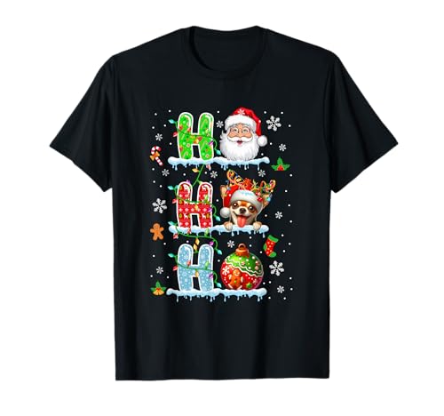 HO3 Christmas Santa Laughing Reindeer Chihuahua Owner Kids T-Shirt von Dog Christmas Costume