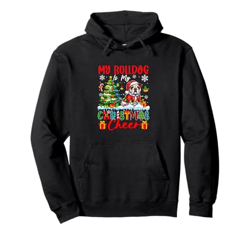 My Bulldog is My Xmas Cheer Funny Santa Dog Owner Kids Pullover Hoodie von Dog Christmas Costume