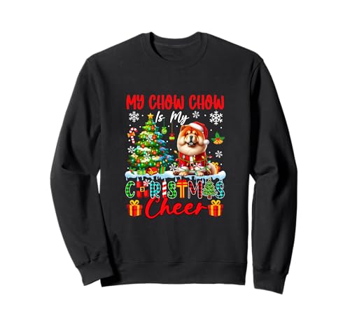 My Chow Chow is My Xmas Cheer Funny Santa Dog Owner Kids Sweatshirt von Dog Christmas Costume