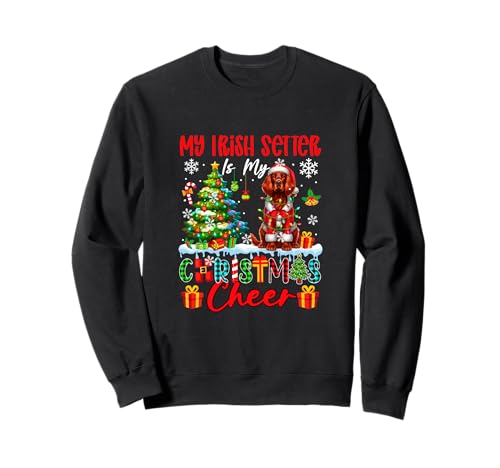 My Irish Setter is My Xmas Cheer Funny Santa Dog Owner Kids Sweatshirt von Dog Christmas Costume
