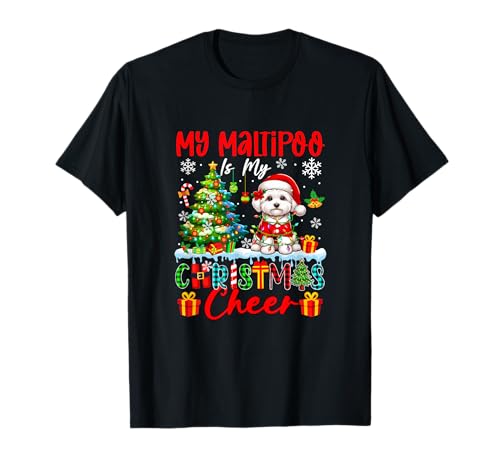My Maltipoo is My Xmas Cheer Funny Santa Dog Owner Kids T-Shirt von Dog Christmas Costume