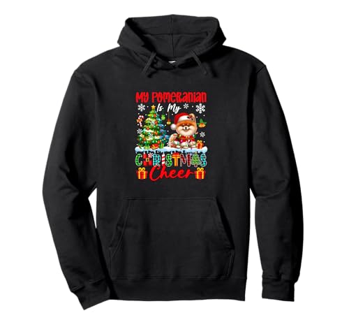 My Pomeranian is My Xmas Cheer Funny Santa Dog Owner Kids Pullover Hoodie von Dog Christmas Costume