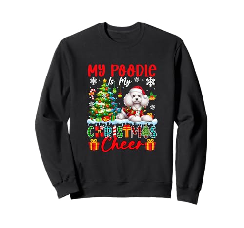 My Poodle is My Xmas Cheer Funny Santa Dog Owner Kids Sweatshirt von Dog Christmas Costume