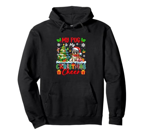 My Pug is My Xmas Cheer Funny Santa Dog Owner Kids Pullover Hoodie von Dog Christmas Costume