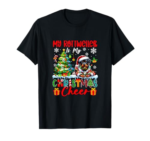 My Rottweiler is My Xmas Cheer Funny Santa Dog Owner Kids T-Shirt von Dog Christmas Costume
