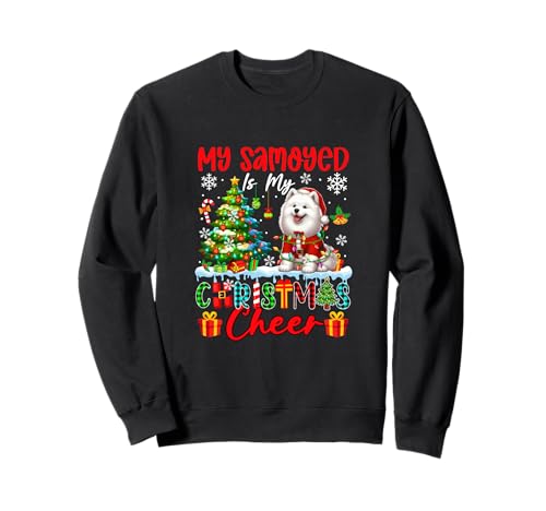 My Samoyed is My Xmas Cheer Funny Santa Dog Owner Kids Sweatshirt von Dog Christmas Costume