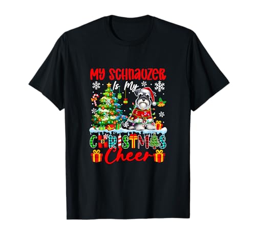 My Schnauzer is My Xmas Cheer Funny Santa Dog Owner Kids T-Shirt von Dog Christmas Costume