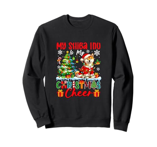 My Shiba Inu is My Xmas Cheer Funny Santa Dog Owner Kids Sweatshirt von Dog Christmas Costume