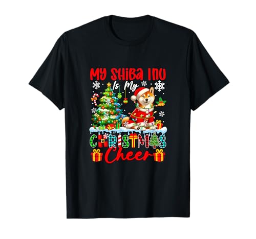 My Shiba Inu is My Xmas Cheer Funny Santa Dog Owner Kids T-Shirt von Dog Christmas Costume
