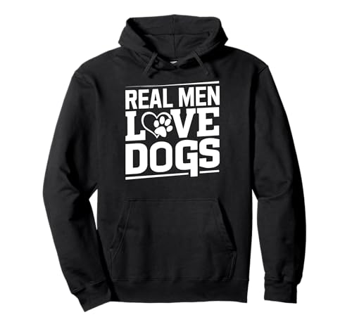 Echte Männer lieben Hunde Hund Papa Pullover Hoodie Echte Männer lieben Hunde Hund Papa Pullover Hoodie von Dog Dad Gifts for Men