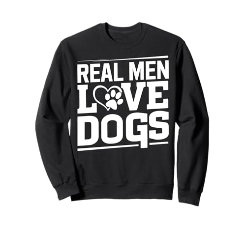 Echte Männer lieben Hunde Hund Papa Sweatshirt von Dog Dad Gifts for Men