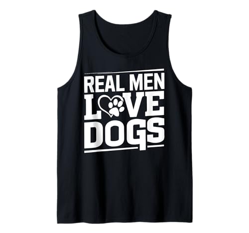 Echte Männer lieben Hunde Hund Papa Tank Top Echte Männer lieben Hunde Hund Papa Tank Top von Dog Dad Gifts for Men